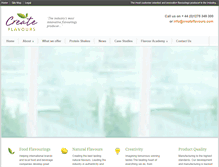Tablet Screenshot of createflavours.com